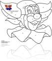 Bozo the clown free stained glass pattern