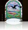 big stained glass window