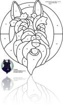 Scottish terrier free stained glass pattern