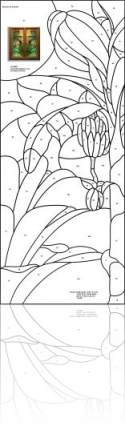 banana tree free stained glass pattern