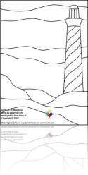free stained glass pattern lighthouse