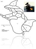 witch free stained glass pattern