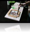 Stained glass soldering - flux application