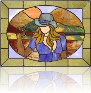 stained glass panel Woman_52