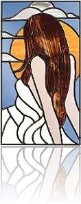 stained glass panel - woman_93