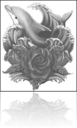 Dolphin and Roses