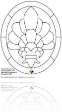 oval detail free stained glass pattern
