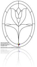 oval flower design free pattern