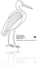 stork free stained glass pattern