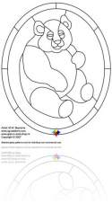 free bear stained glass pattern