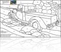 old truck free stained glass pattern