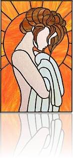 stained glass panel - woman_93